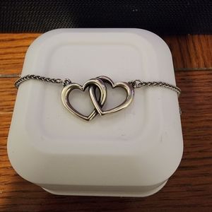 James Avery Double Heart Linked Necklace